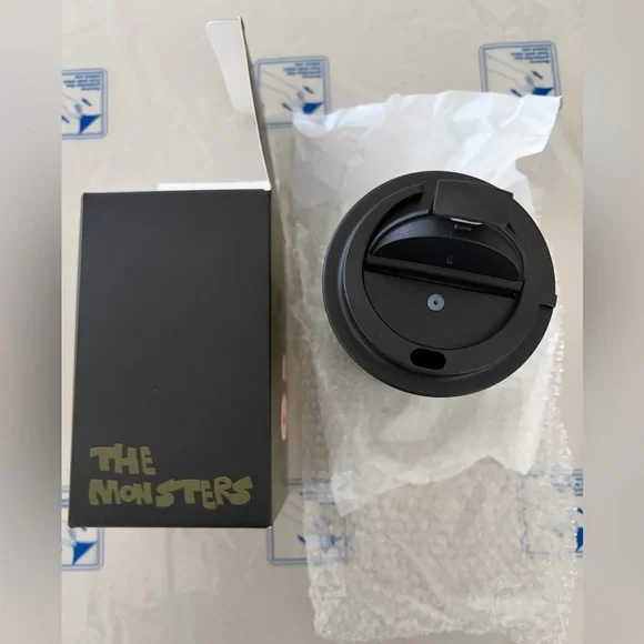 The Monsters Coffee Cup Labubu Stainless Steel Cup w/ Lid POPMART Exclusive NIB - Picture 4 of 8